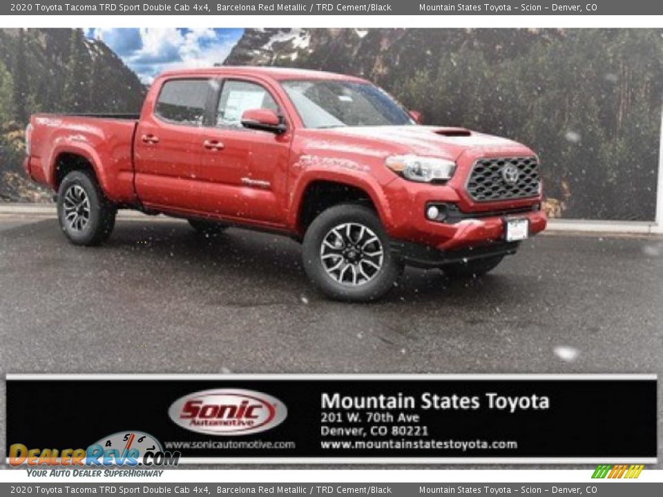 2020 Toyota Tacoma TRD Sport Double Cab 4x4 Barcelona Red Metallic / TRD Cement/Black Photo #1