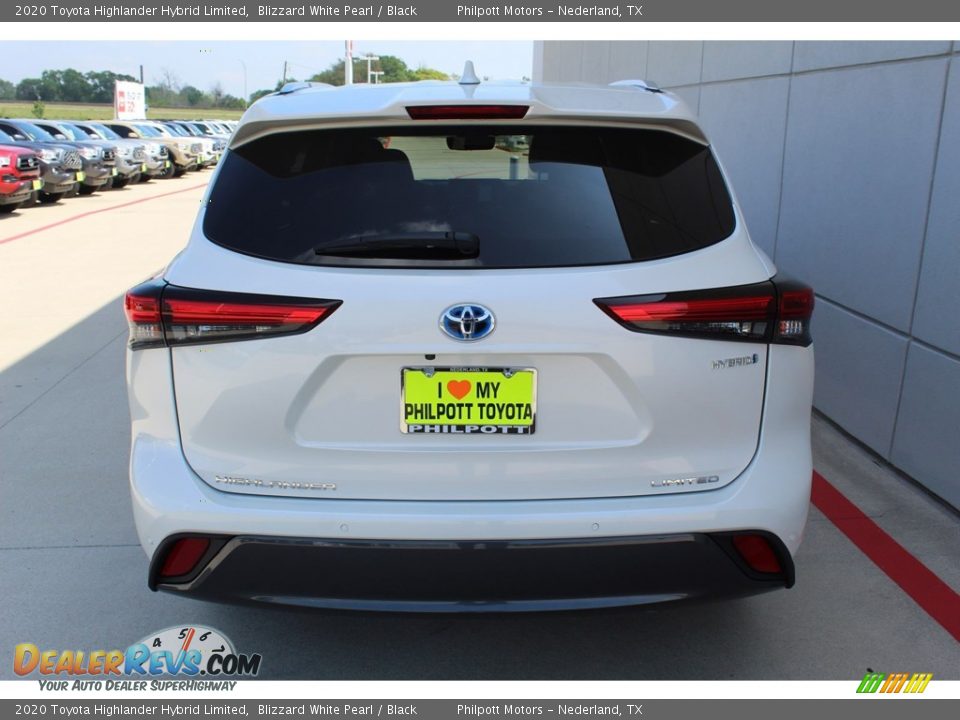 2020 Toyota Highlander Hybrid Limited Blizzard White Pearl / Black Photo #7