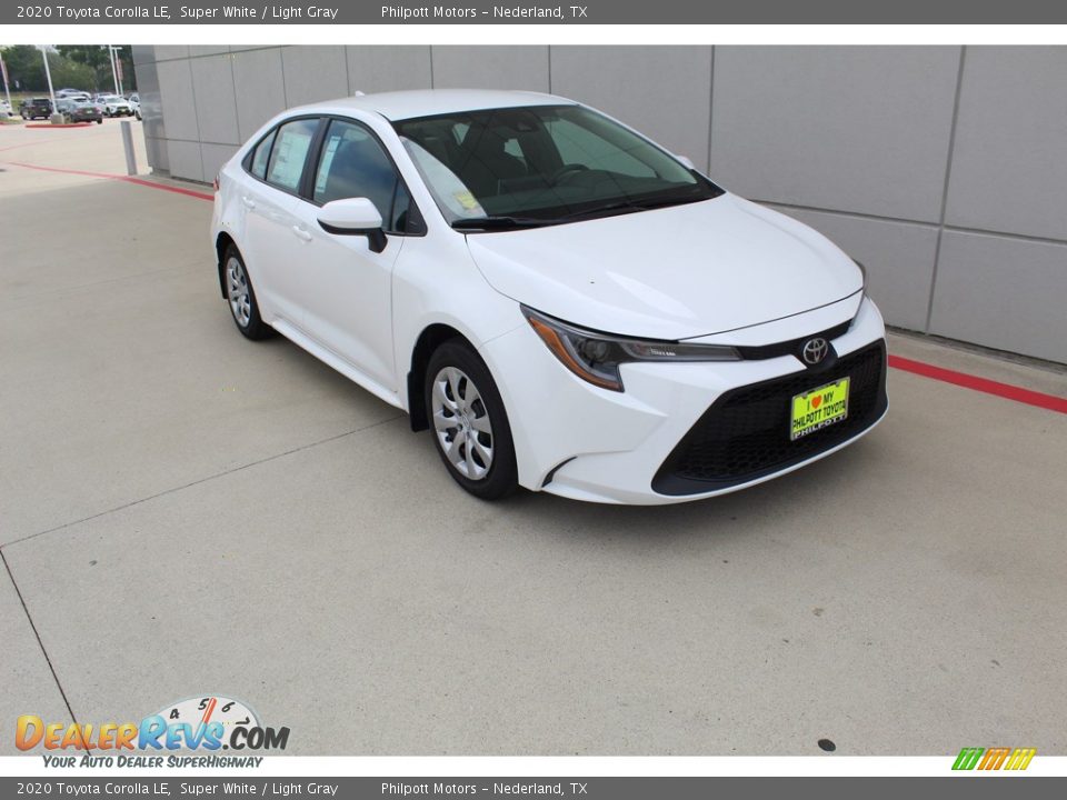 2020 Toyota Corolla LE Super White / Light Gray Photo #2