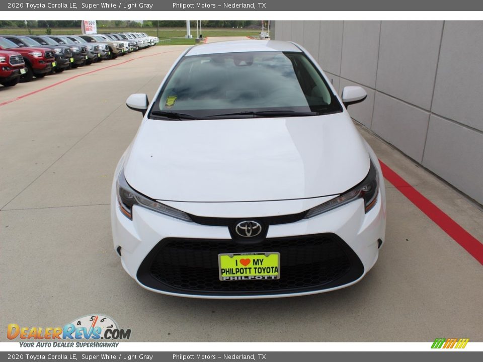 2020 Toyota Corolla LE Super White / Light Gray Photo #3