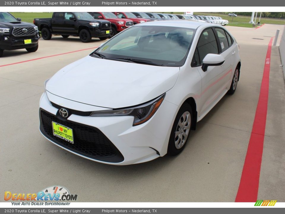 2020 Toyota Corolla LE Super White / Light Gray Photo #4