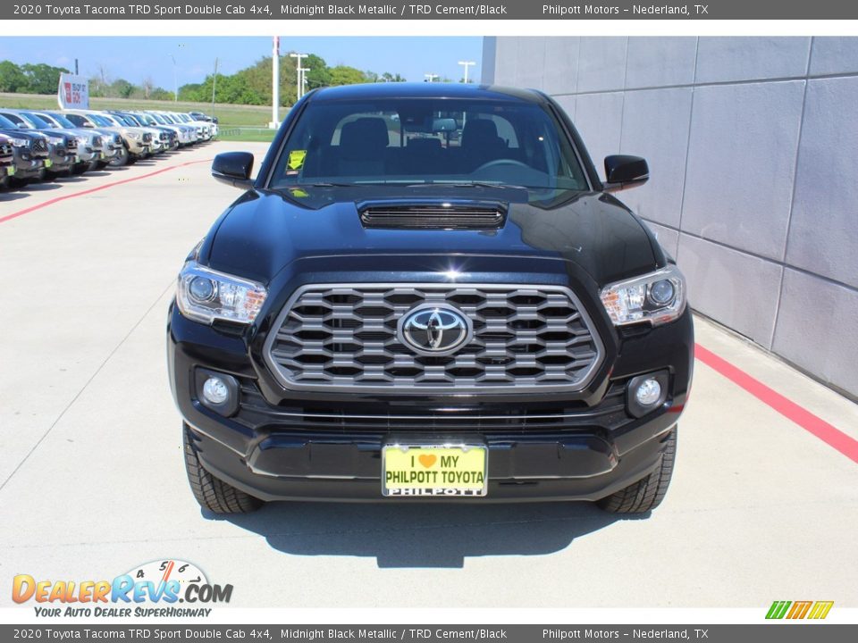 2020 Toyota Tacoma TRD Sport Double Cab 4x4 Midnight Black Metallic / TRD Cement/Black Photo #3