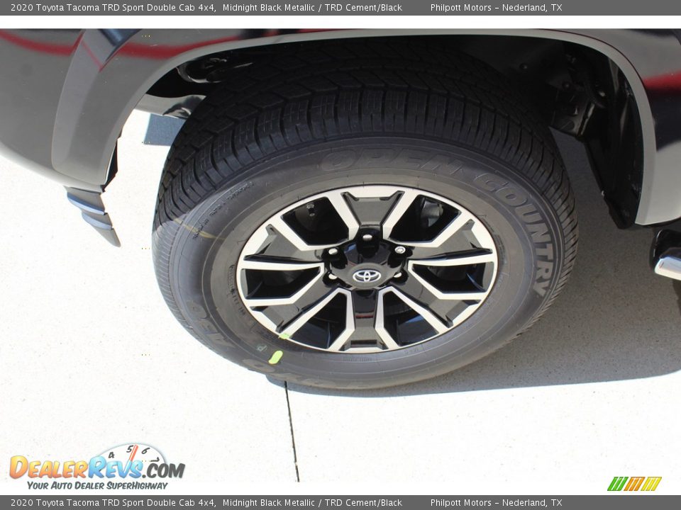 2020 Toyota Tacoma TRD Sport Double Cab 4x4 Midnight Black Metallic / TRD Cement/Black Photo #5