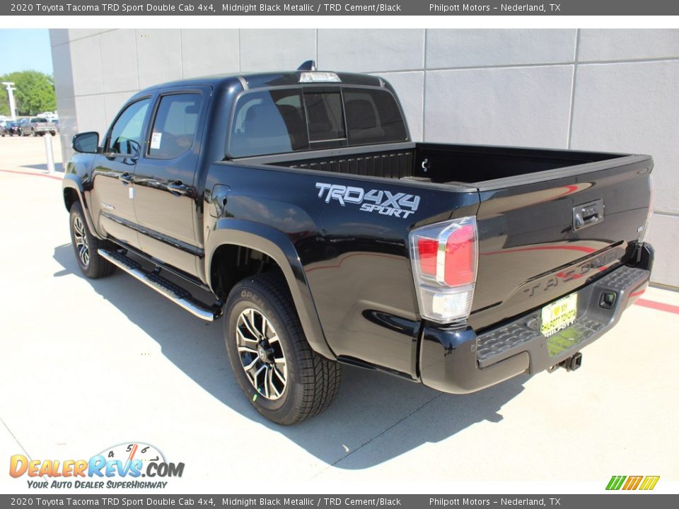 2020 Toyota Tacoma TRD Sport Double Cab 4x4 Midnight Black Metallic / TRD Cement/Black Photo #6