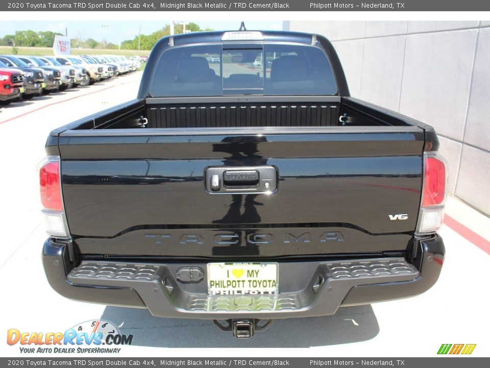2020 Toyota Tacoma TRD Sport Double Cab 4x4 Midnight Black Metallic / TRD Cement/Black Photo #7