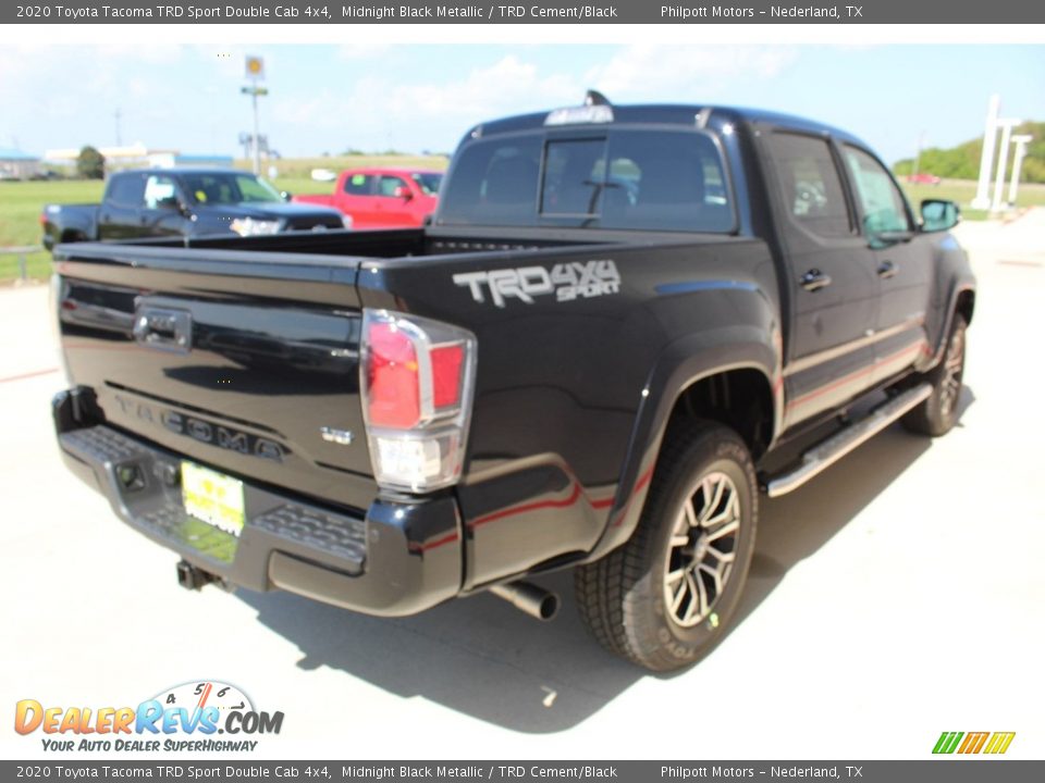 2020 Toyota Tacoma TRD Sport Double Cab 4x4 Midnight Black Metallic / TRD Cement/Black Photo #8