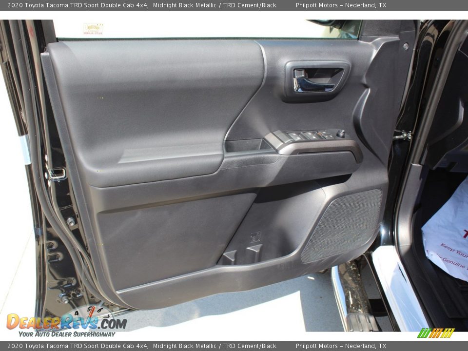 2020 Toyota Tacoma TRD Sport Double Cab 4x4 Midnight Black Metallic / TRD Cement/Black Photo #9
