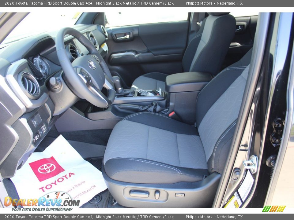 2020 Toyota Tacoma TRD Sport Double Cab 4x4 Midnight Black Metallic / TRD Cement/Black Photo #10