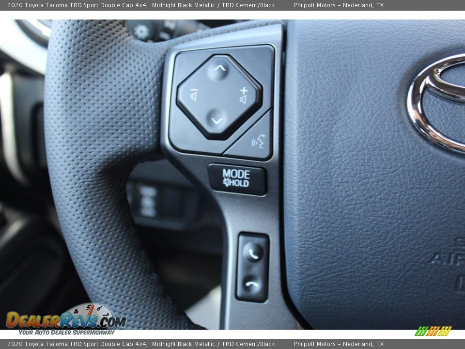 2020 Toyota Tacoma TRD Sport Double Cab 4x4 Midnight Black Metallic / TRD Cement/Black Photo #11