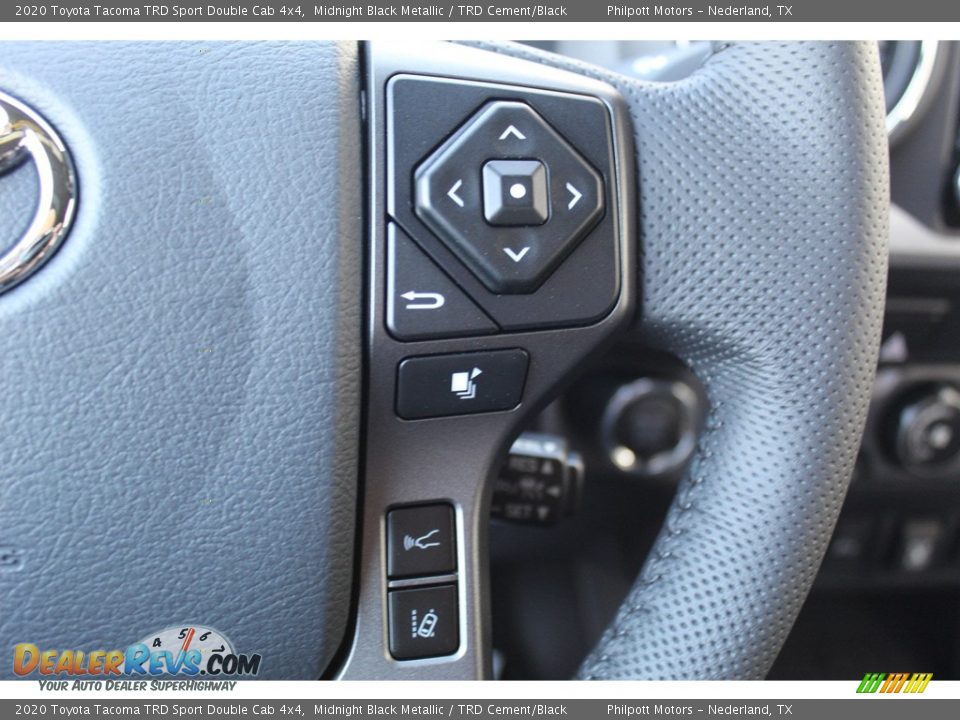 2020 Toyota Tacoma TRD Sport Double Cab 4x4 Midnight Black Metallic / TRD Cement/Black Photo #12