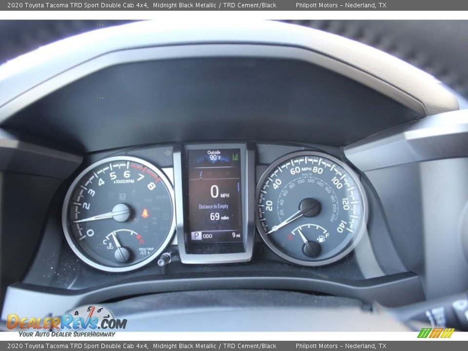 2020 Toyota Tacoma TRD Sport Double Cab 4x4 Midnight Black Metallic / TRD Cement/Black Photo #13