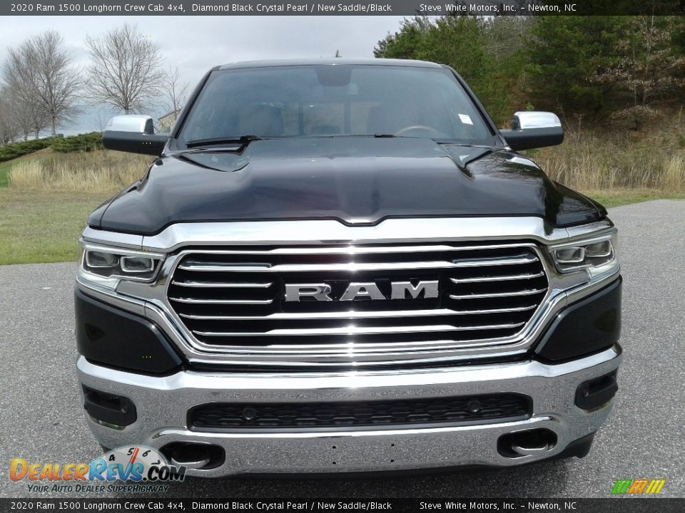 2020 Ram 1500 Longhorn Crew Cab 4x4 Diamond Black Crystal Pearl / New Saddle/Black Photo #4