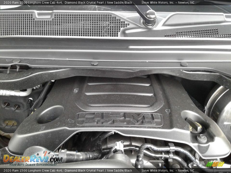 2020 Ram 1500 Longhorn Crew Cab 4x4 Diamond Black Crystal Pearl / New Saddle/Black Photo #11