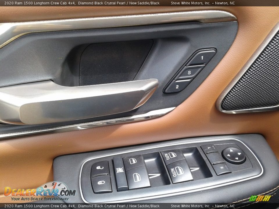 2020 Ram 1500 Longhorn Crew Cab 4x4 Diamond Black Crystal Pearl / New Saddle/Black Photo #13