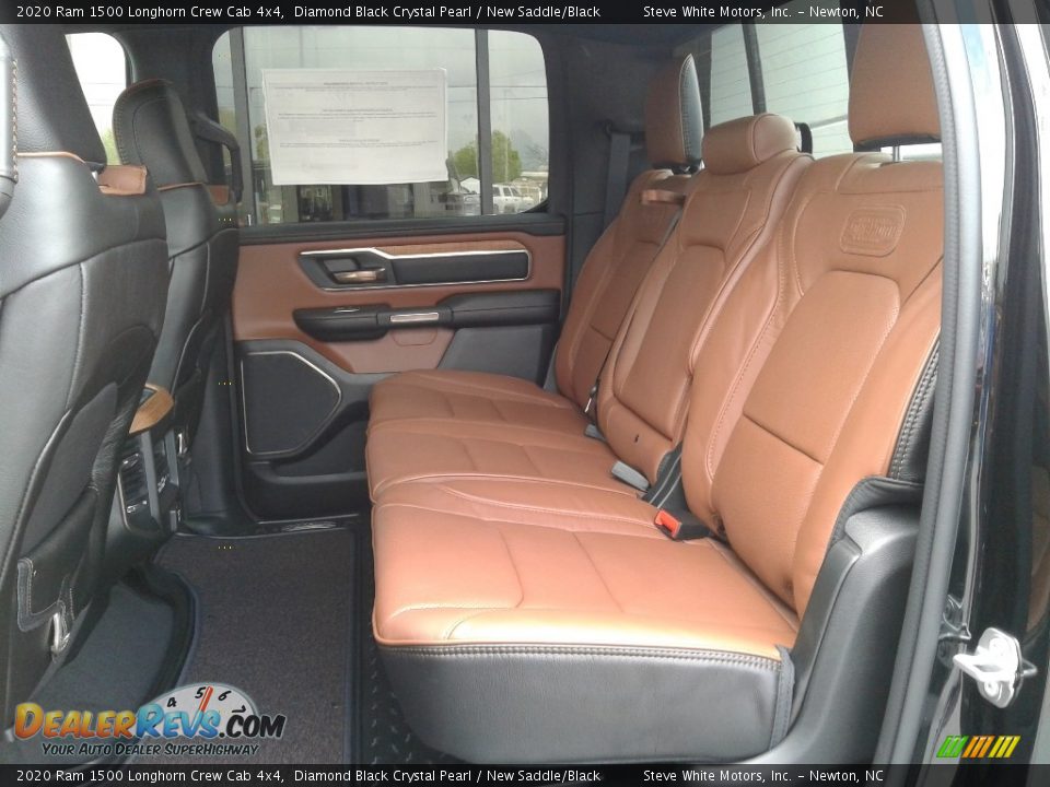 2020 Ram 1500 Longhorn Crew Cab 4x4 Diamond Black Crystal Pearl / New Saddle/Black Photo #16
