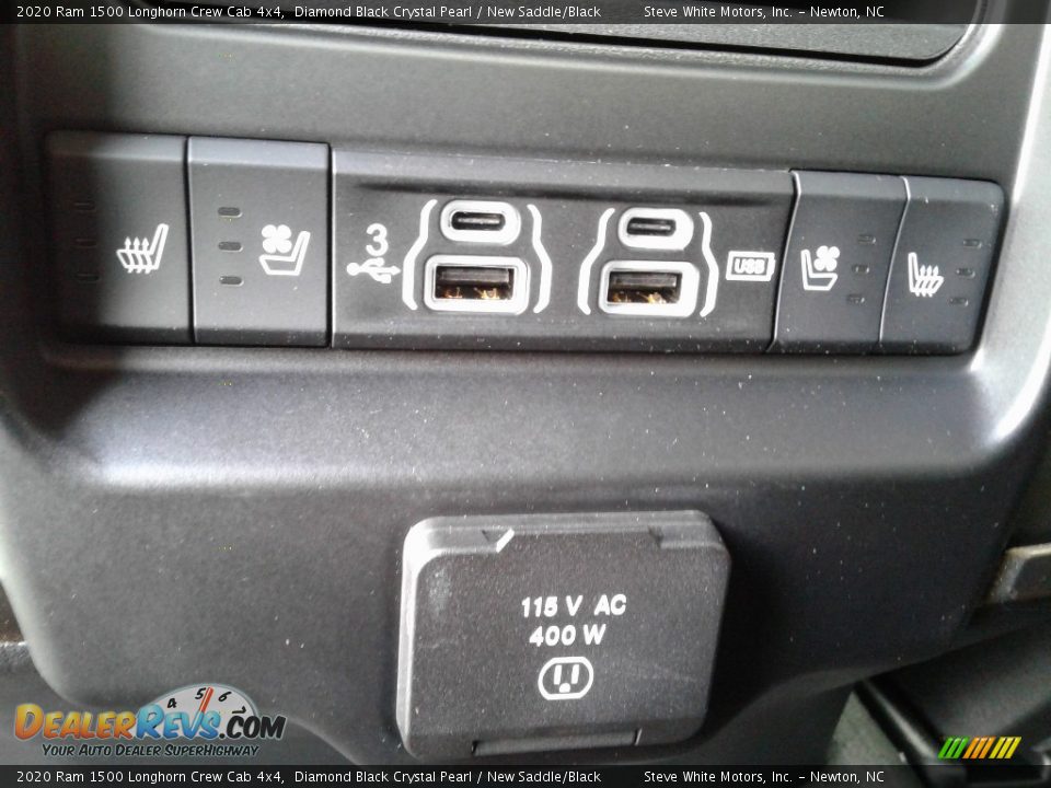 2020 Ram 1500 Longhorn Crew Cab 4x4 Diamond Black Crystal Pearl / New Saddle/Black Photo #18