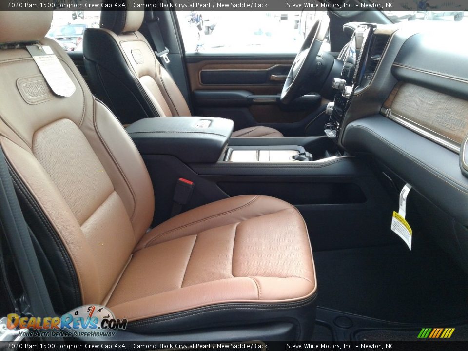 2020 Ram 1500 Longhorn Crew Cab 4x4 Diamond Black Crystal Pearl / New Saddle/Black Photo #22