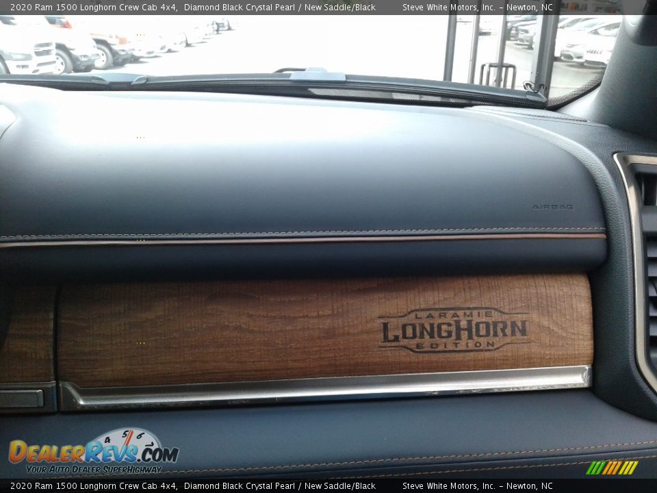 2020 Ram 1500 Longhorn Crew Cab 4x4 Diamond Black Crystal Pearl / New Saddle/Black Photo #23