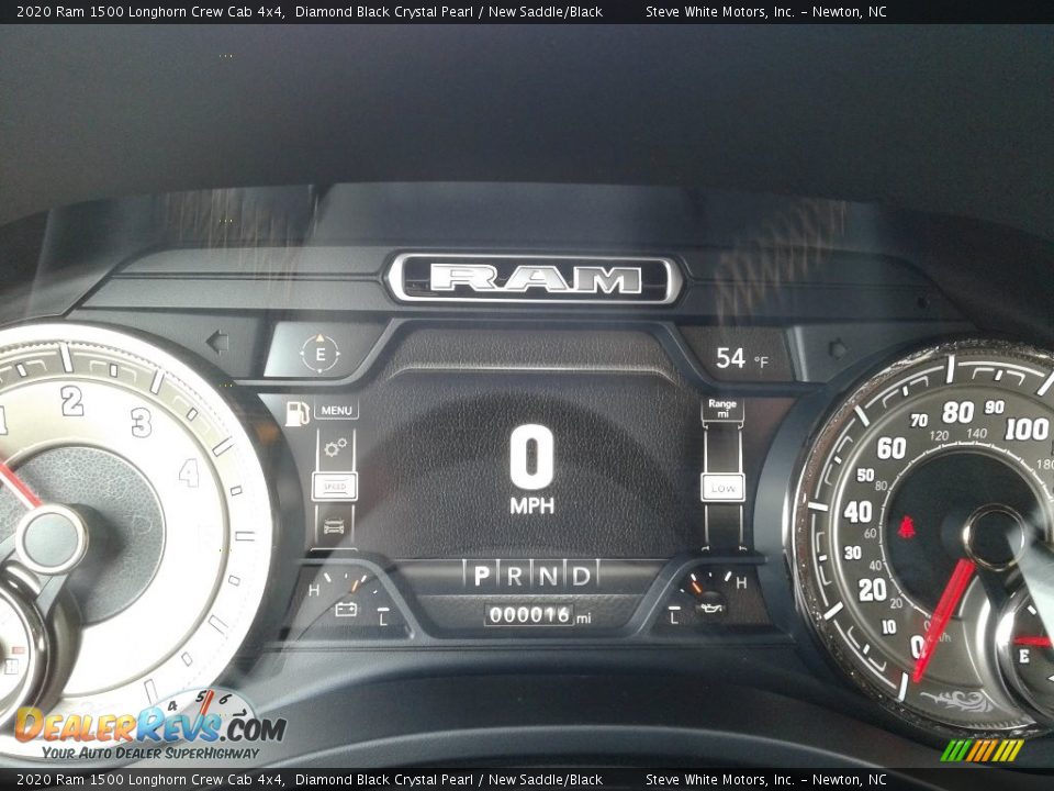 2020 Ram 1500 Longhorn Crew Cab 4x4 Diamond Black Crystal Pearl / New Saddle/Black Photo #28