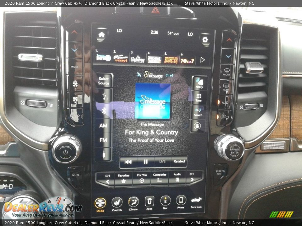 2020 Ram 1500 Longhorn Crew Cab 4x4 Diamond Black Crystal Pearl / New Saddle/Black Photo #31