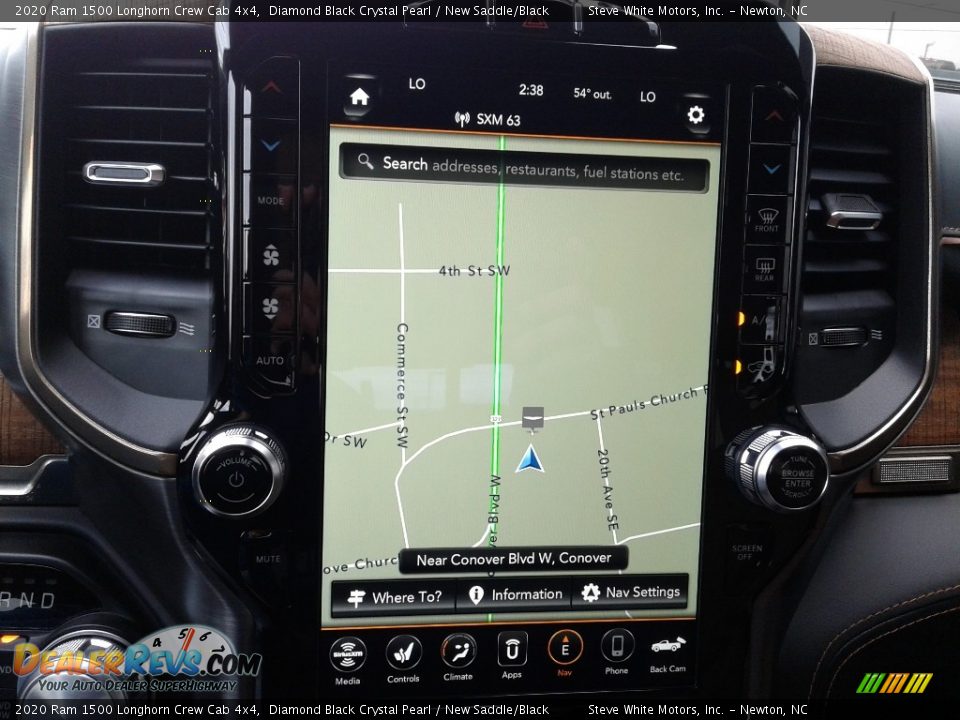 2020 Ram 1500 Longhorn Crew Cab 4x4 Diamond Black Crystal Pearl / New Saddle/Black Photo #32