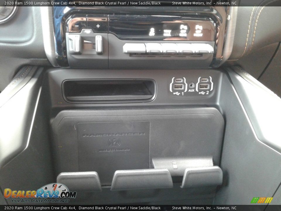 2020 Ram 1500 Longhorn Crew Cab 4x4 Diamond Black Crystal Pearl / New Saddle/Black Photo #34