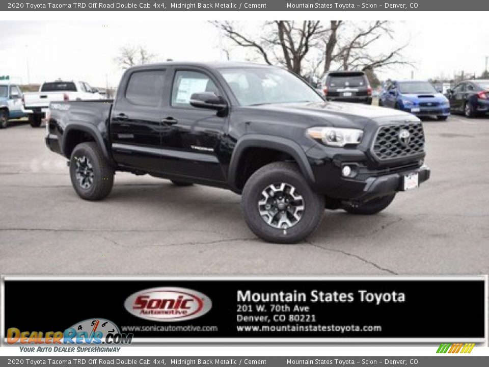 2020 Toyota Tacoma TRD Off Road Double Cab 4x4 Midnight Black Metallic / Cement Photo #1