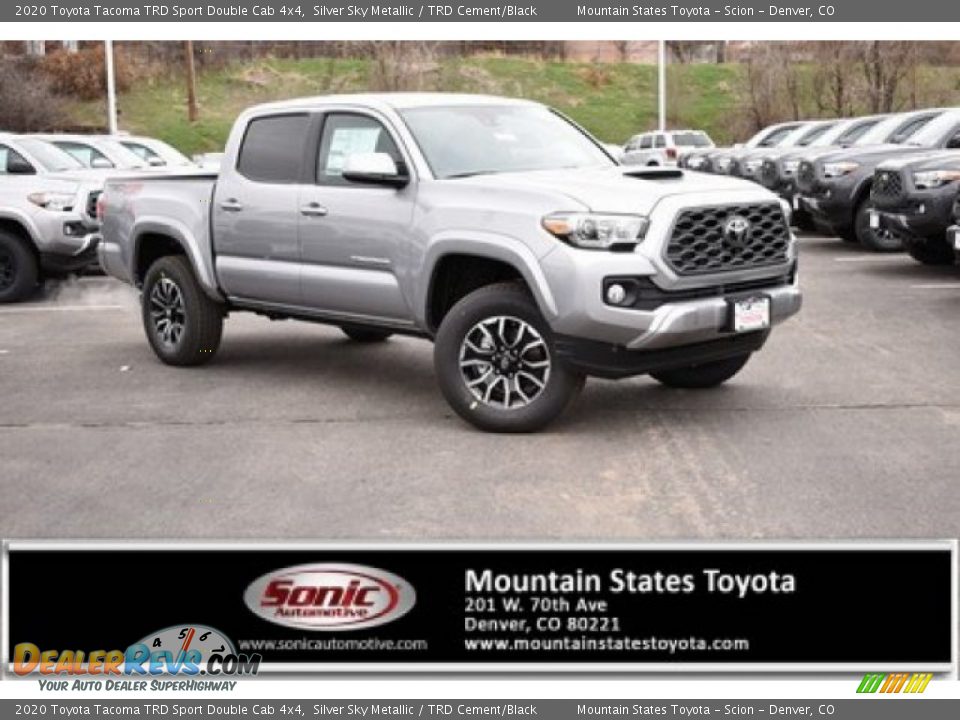 2020 Toyota Tacoma TRD Sport Double Cab 4x4 Silver Sky Metallic / TRD Cement/Black Photo #1