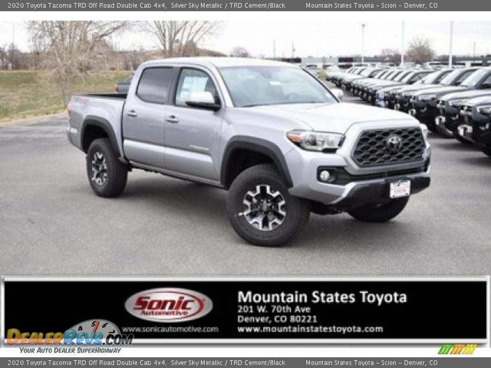 2020 Toyota Tacoma TRD Off Road Double Cab 4x4 Silver Sky Metallic / TRD Cement/Black Photo #1