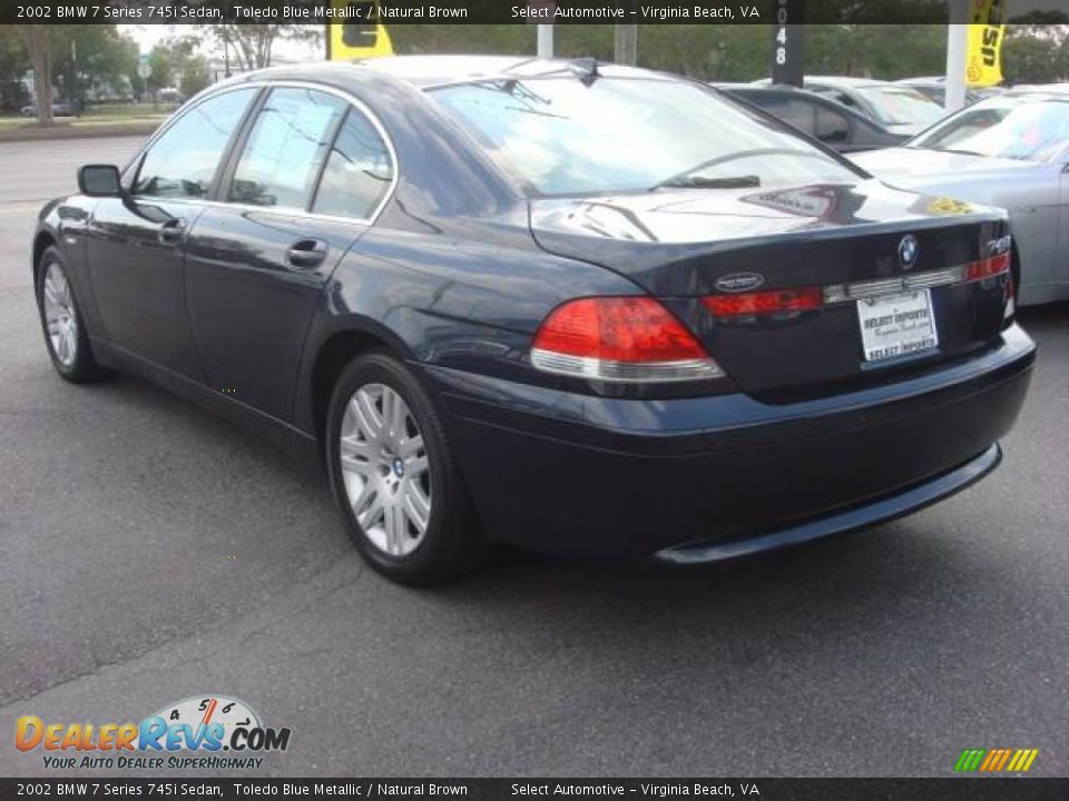 2002 BMW 7 Series 745i Sedan Toledo Blue Metallic / Natural Brown Photo #3
