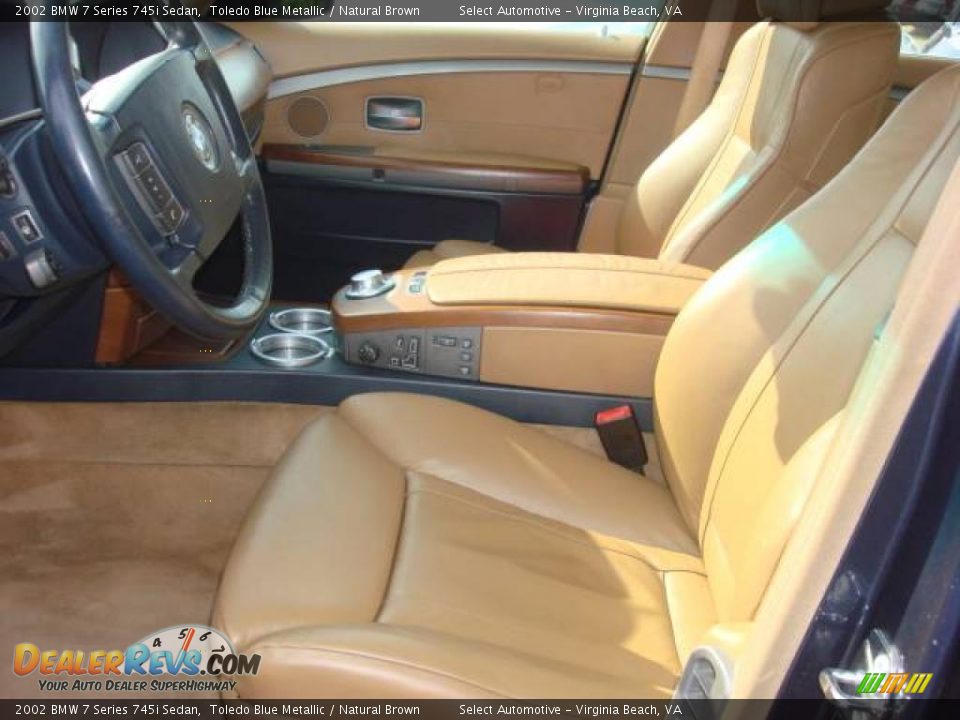 2002 BMW 7 Series 745i Sedan Toledo Blue Metallic / Natural Brown Photo #8