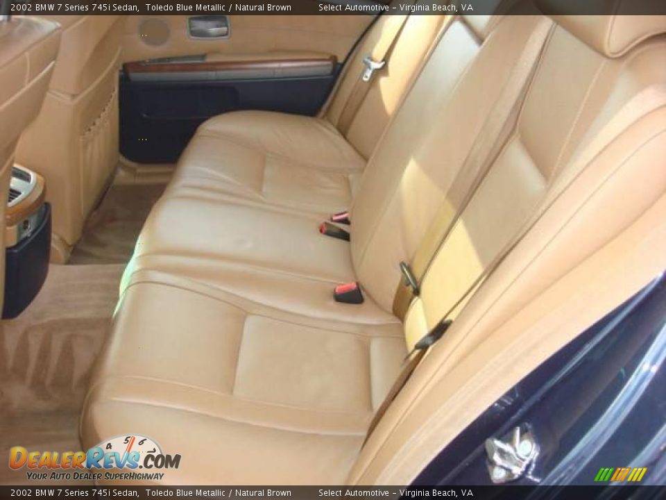2002 BMW 7 Series 745i Sedan Toledo Blue Metallic / Natural Brown Photo #10