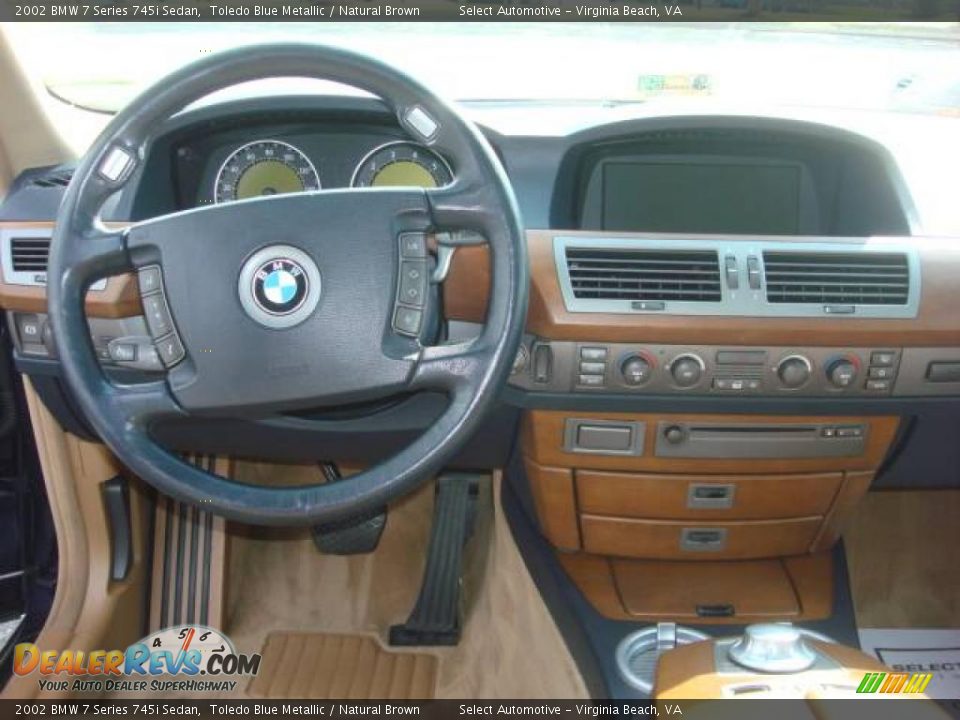 2002 BMW 7 Series 745i Sedan Toledo Blue Metallic / Natural Brown Photo #11