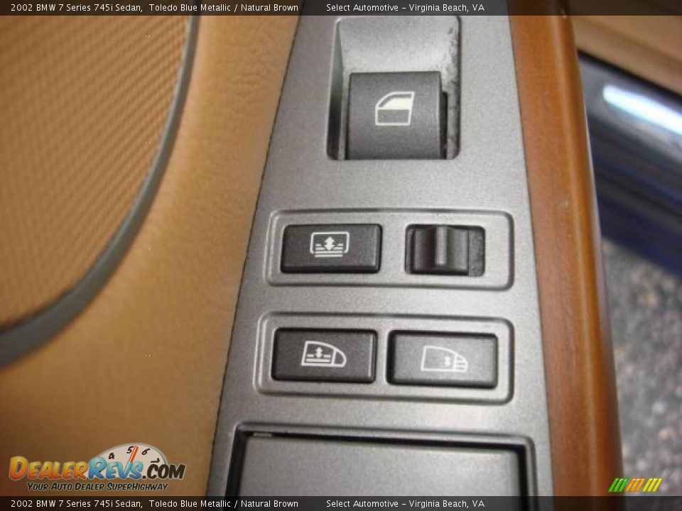 2002 BMW 7 Series 745i Sedan Toledo Blue Metallic / Natural Brown Photo #12