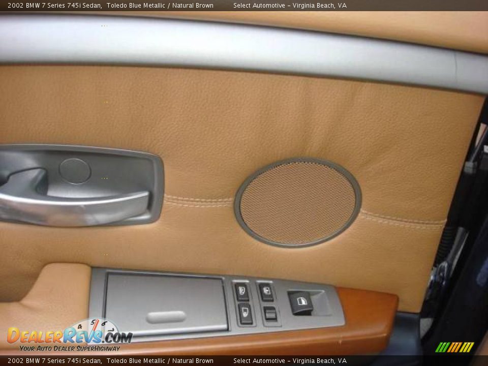 2002 BMW 7 Series 745i Sedan Toledo Blue Metallic / Natural Brown Photo #13