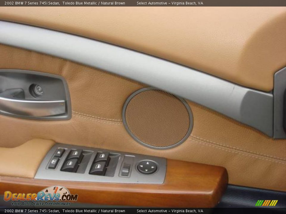 2002 BMW 7 Series 745i Sedan Toledo Blue Metallic / Natural Brown Photo #14