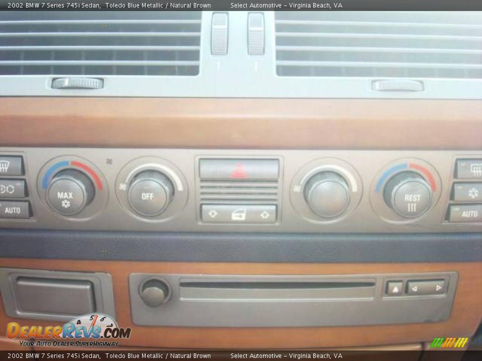 2002 BMW 7 Series 745i Sedan Toledo Blue Metallic / Natural Brown Photo #19