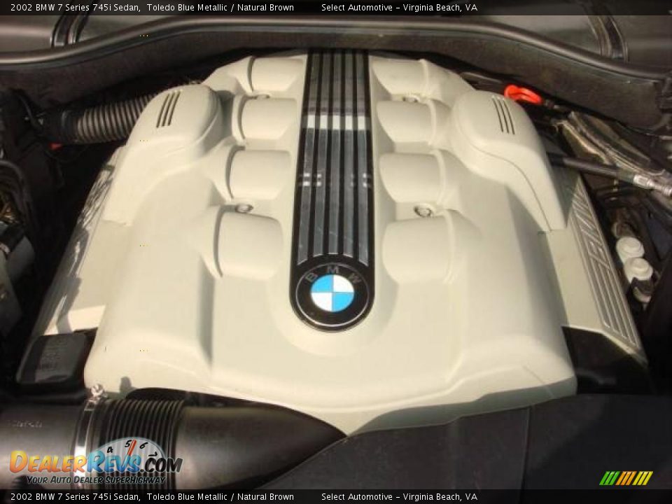 2002 BMW 7 Series 745i Sedan Toledo Blue Metallic / Natural Brown Photo #24