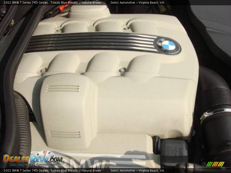 2002 BMW 7 Series 745i Sedan Toledo Blue Metallic / Natural Brown Photo #25