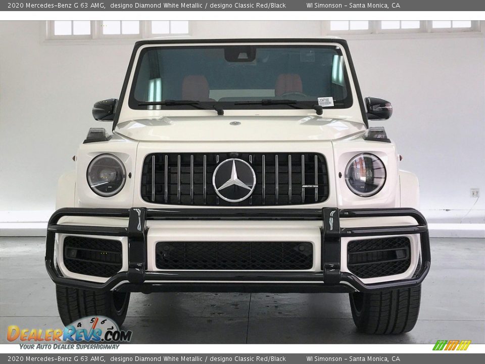 2020 Mercedes-Benz G 63 AMG designo Diamond White Metallic / designo Classic Red/Black Photo #2