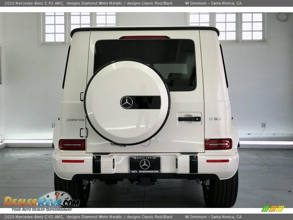 2020 Mercedes-Benz G 63 AMG designo Diamond White Metallic / designo Classic Red/Black Photo #3