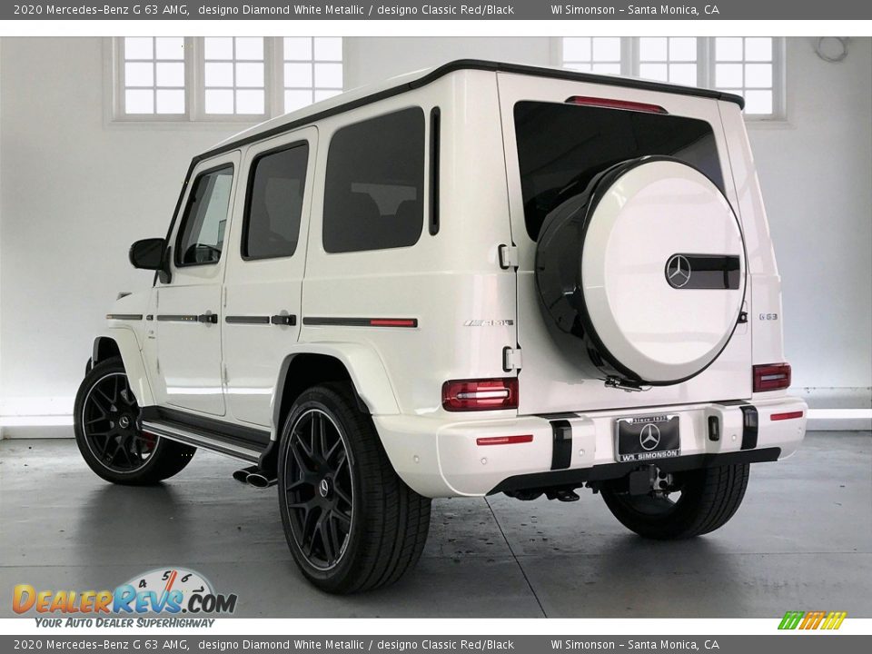 2020 Mercedes-Benz G 63 AMG designo Diamond White Metallic / designo Classic Red/Black Photo #10