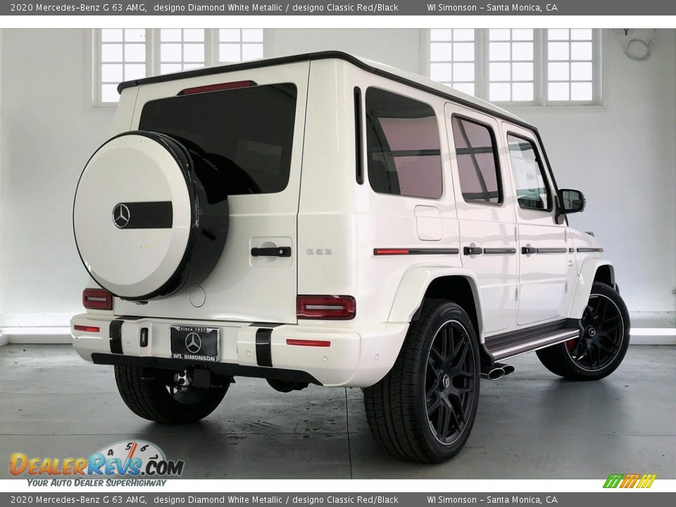 2020 Mercedes-Benz G 63 AMG designo Diamond White Metallic / designo Classic Red/Black Photo #16