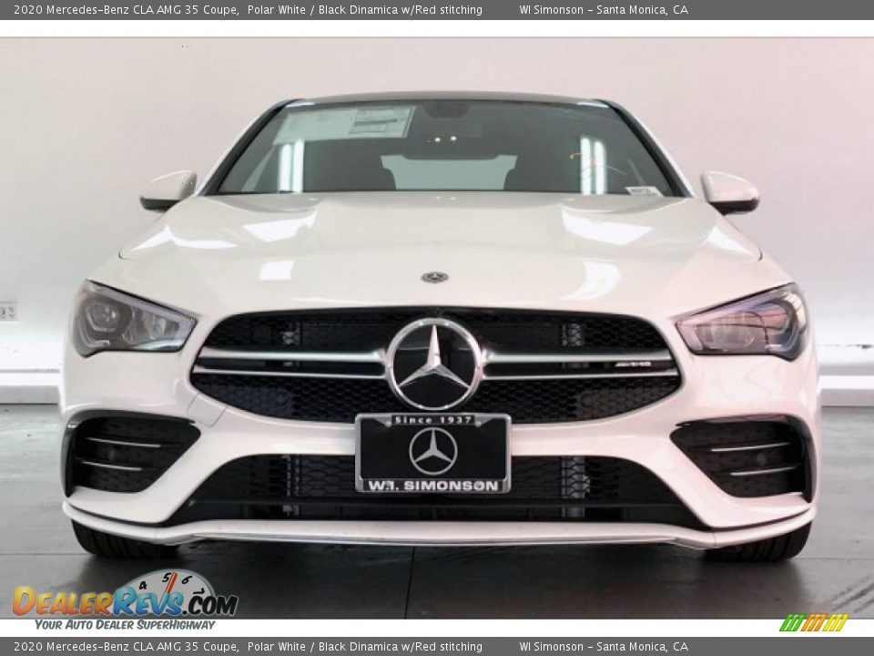 2020 Mercedes-Benz CLA AMG 35 Coupe Polar White / Black Dinamica w/Red stitching Photo #2