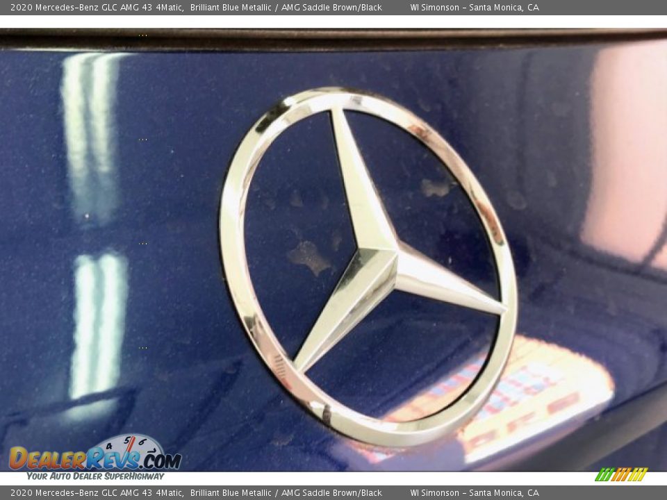 2020 Mercedes-Benz GLC AMG 43 4Matic Brilliant Blue Metallic / AMG Saddle Brown/Black Photo #7