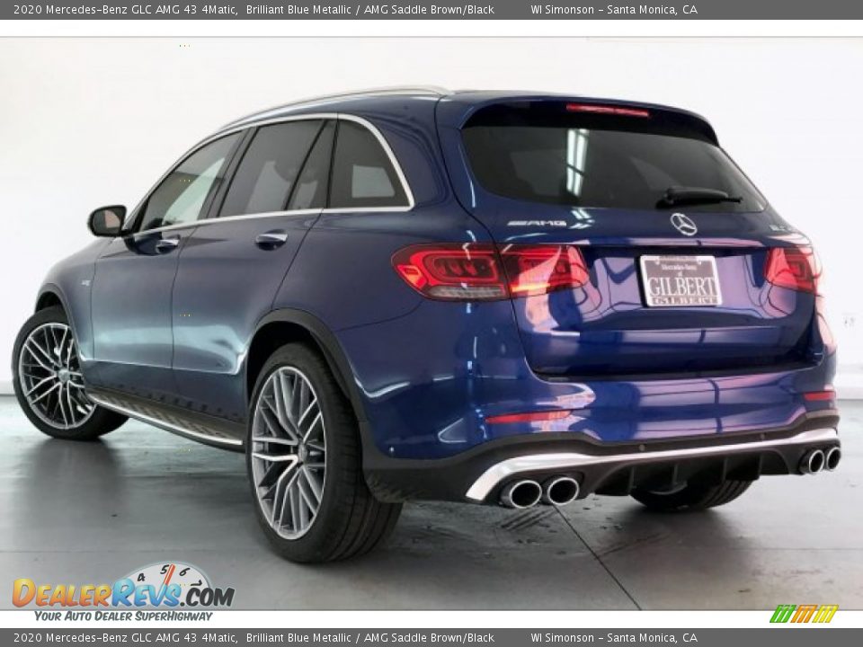 2020 Mercedes-Benz GLC AMG 43 4Matic Brilliant Blue Metallic / AMG Saddle Brown/Black Photo #10