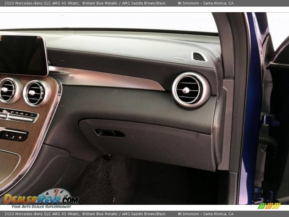 2020 Mercedes-Benz GLC AMG 43 4Matic Brilliant Blue Metallic / AMG Saddle Brown/Black Photo #28