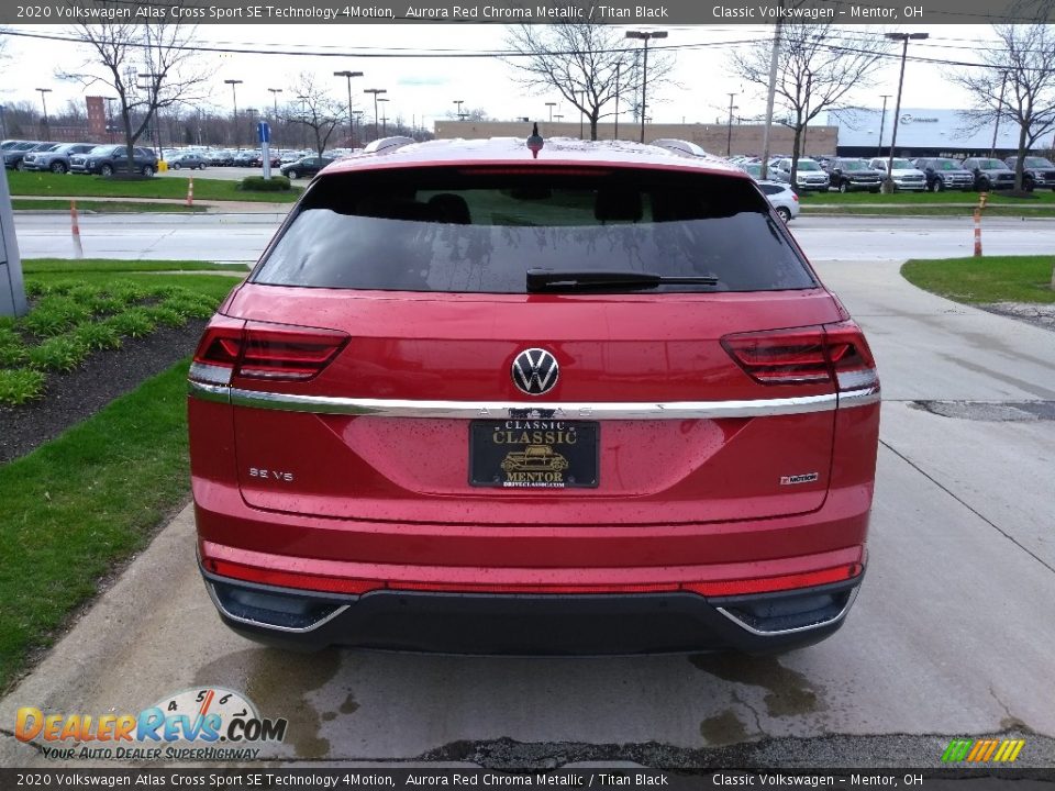2020 Volkswagen Atlas Cross Sport SE Technology 4Motion Aurora Red Chroma Metallic / Titan Black Photo #5