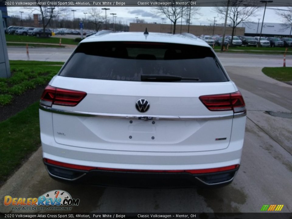 2020 Volkswagen Atlas Cross Sport SEL 4Motion Pure White / Beige Photo #5