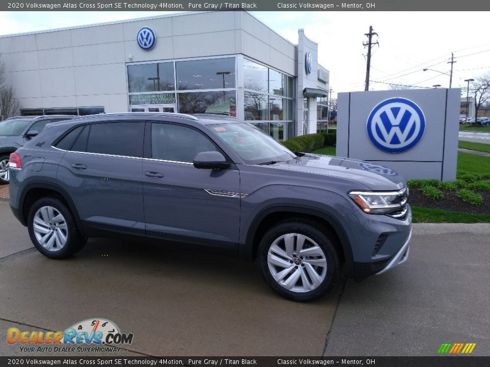 Pure Gray 2020 Volkswagen Atlas Cross Sport SE Technology 4Motion Photo #1